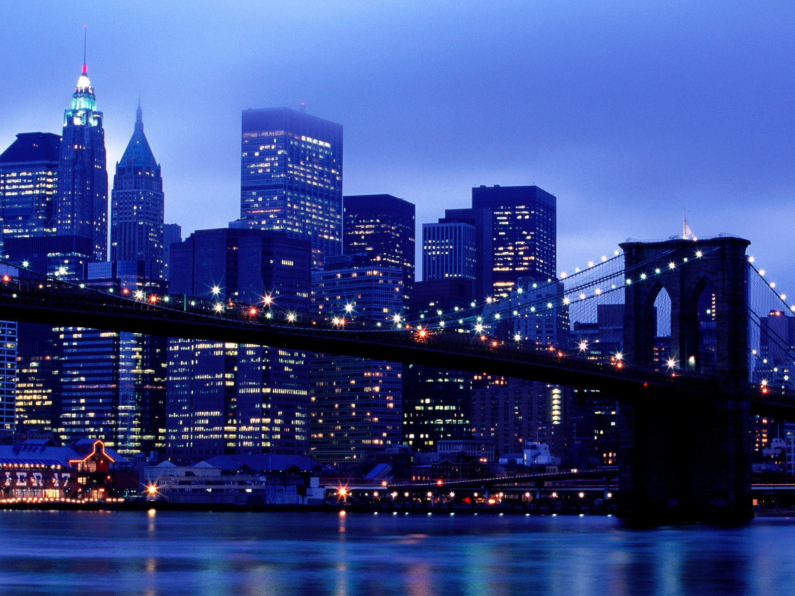 Manhattan Skyline From Brooklyn New York postcard, Manhattan Skyline ...