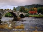 Llanrwst Bridge Conwy River Wales United Kingdom