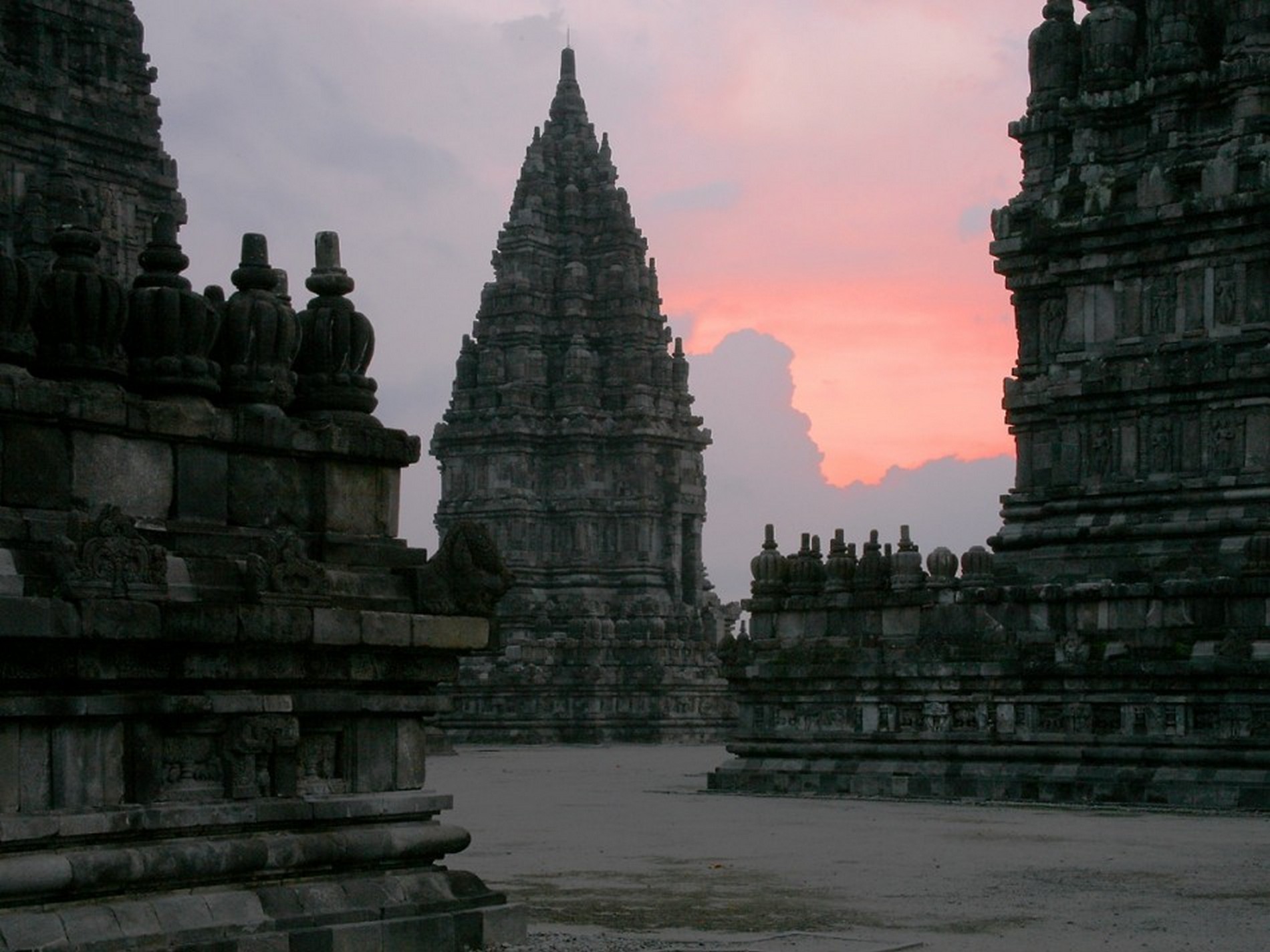 Indonesia prambanan sunset