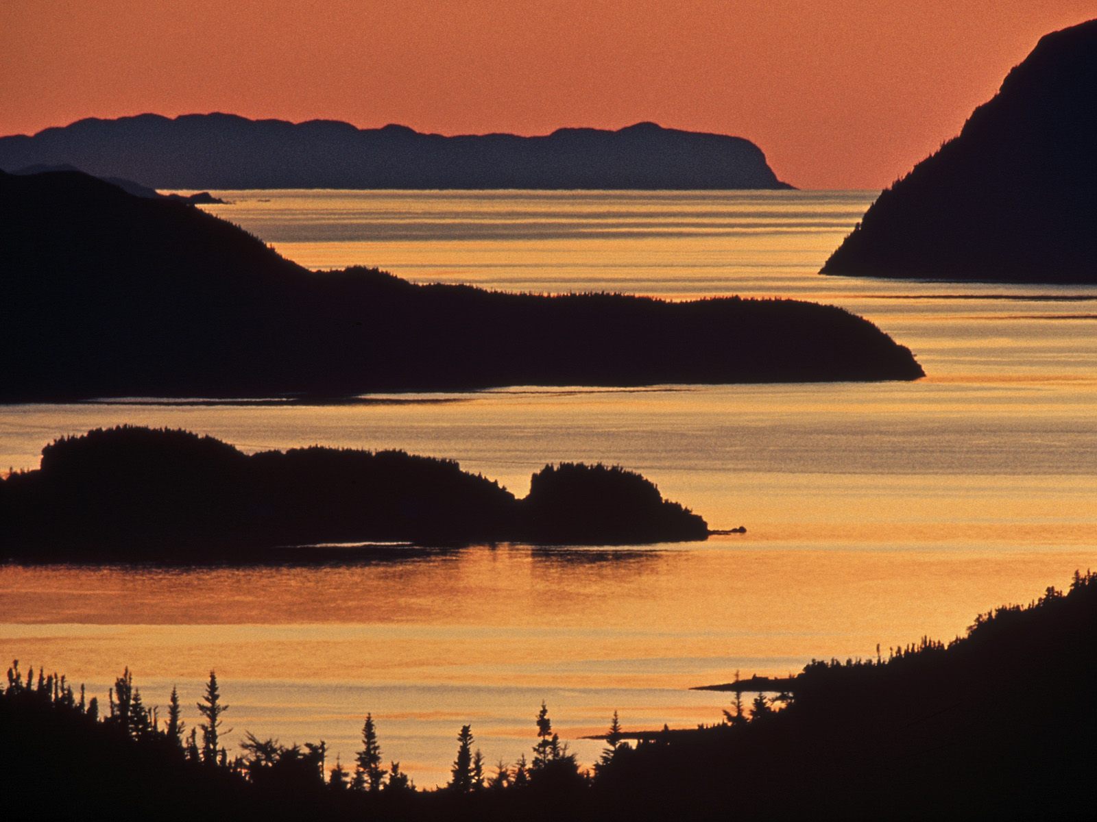 Hermitage Bay at Sunset Newfoundland Canada