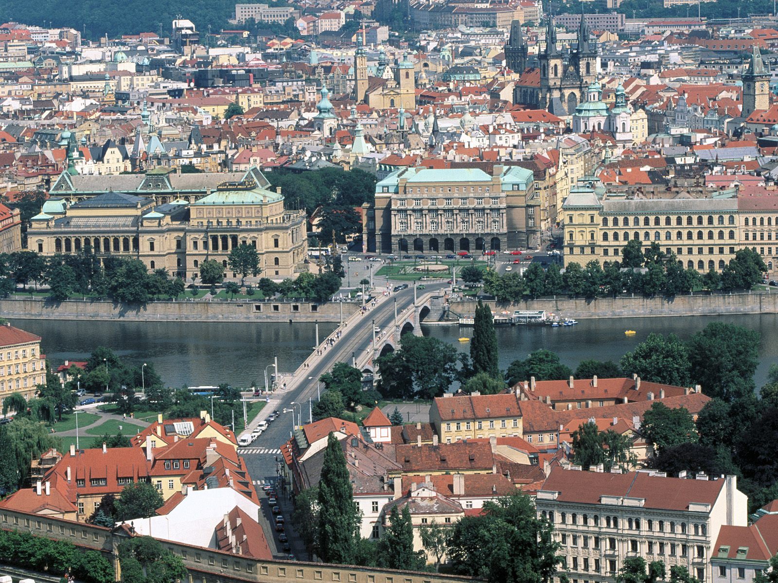 Manesu Bridge Over the Vltava River Prague Czech Republic