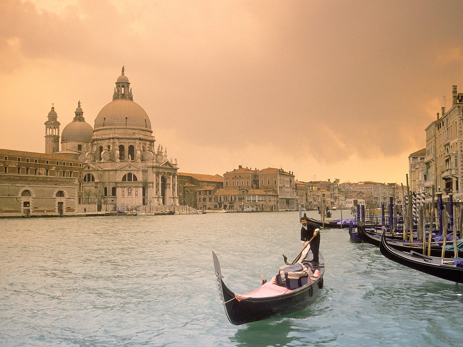 Sunset Over Grand Canal Venice Italy