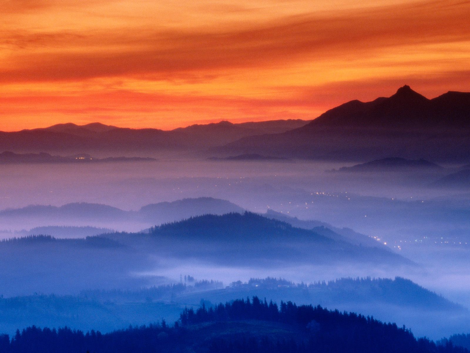 Valley Fog Guipuzcoa Basque Country Spain