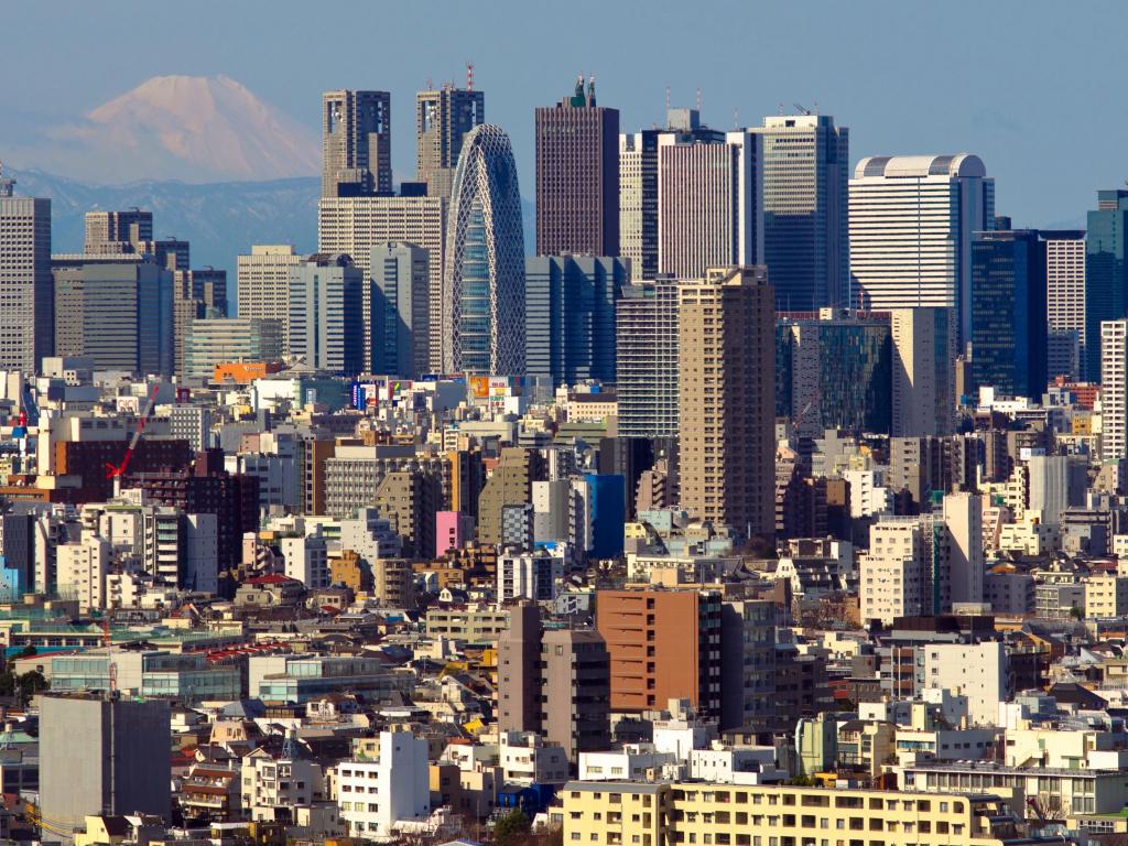 tokyo skyscrapers 1024 x 768