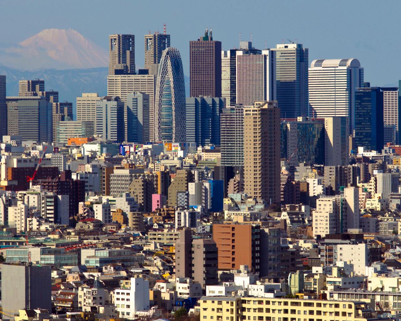 tokyo skyscrapers 1280 x 1024