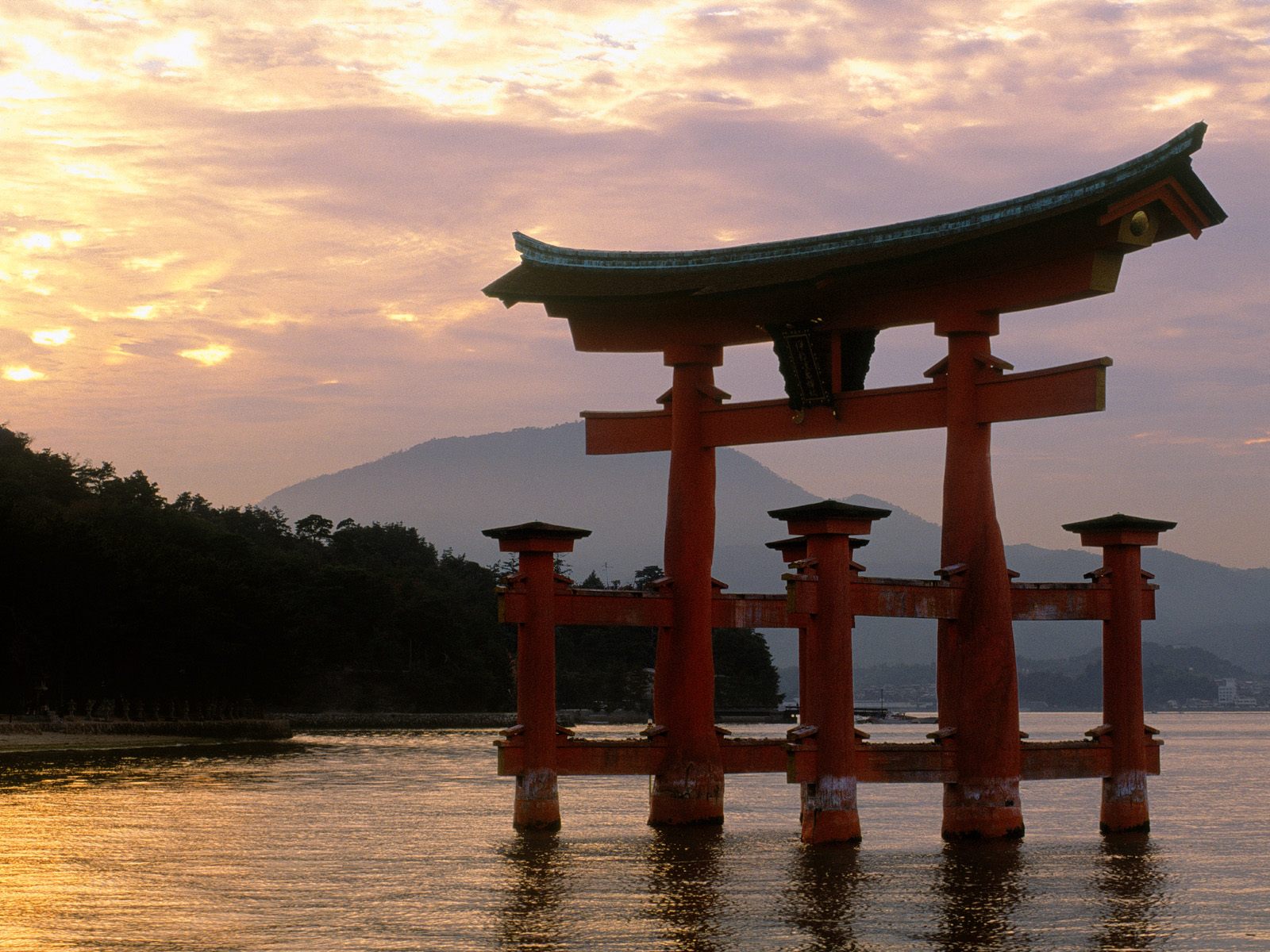 Miyajima Shrine at Sunset Miyajima Japan