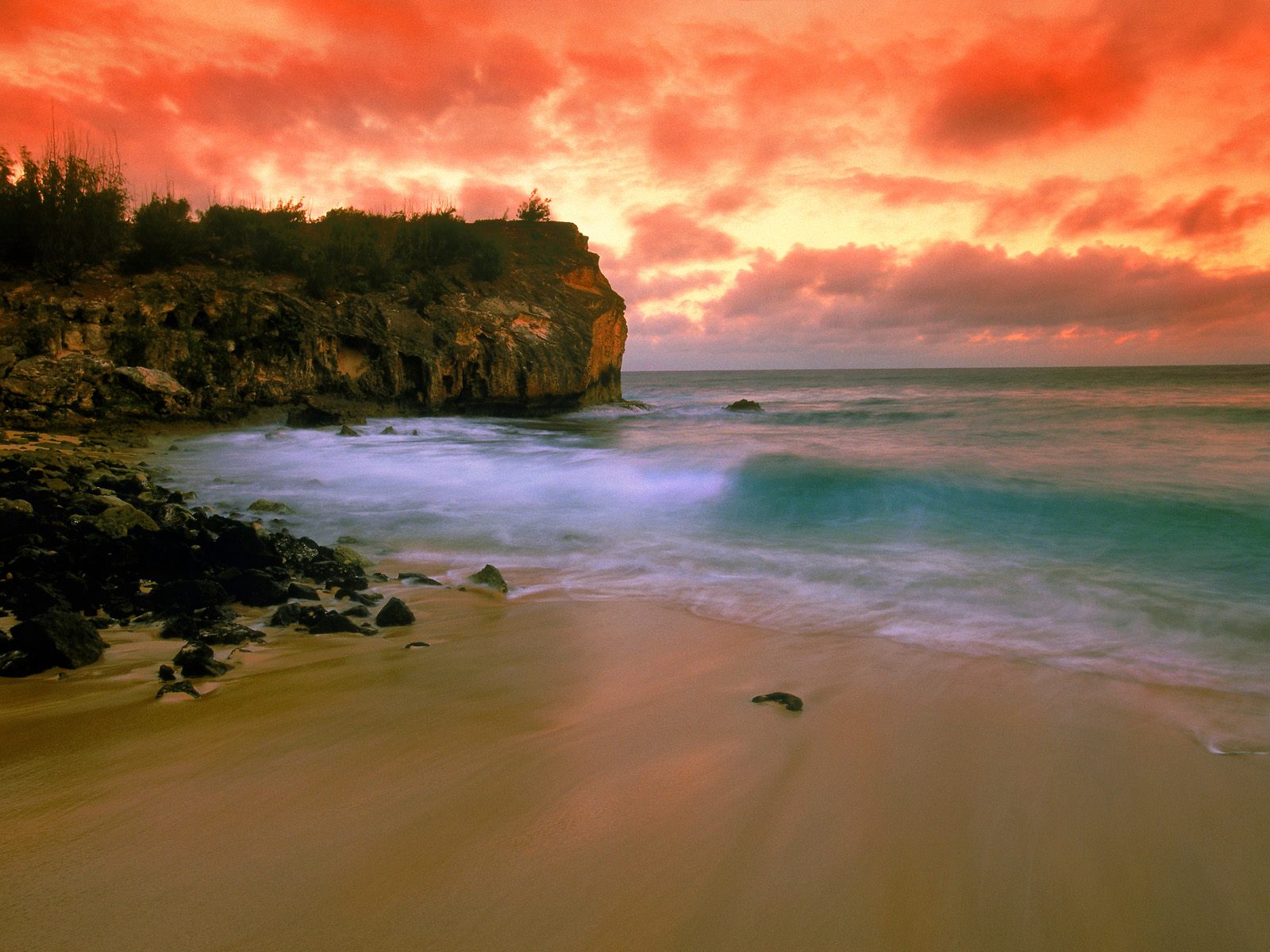 Sunset at Shipwrecks Beach Poipu Kauai Hawaii