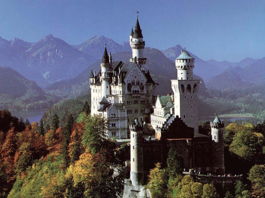 Neuschwanstein Castle Bavaria Germany - mountains