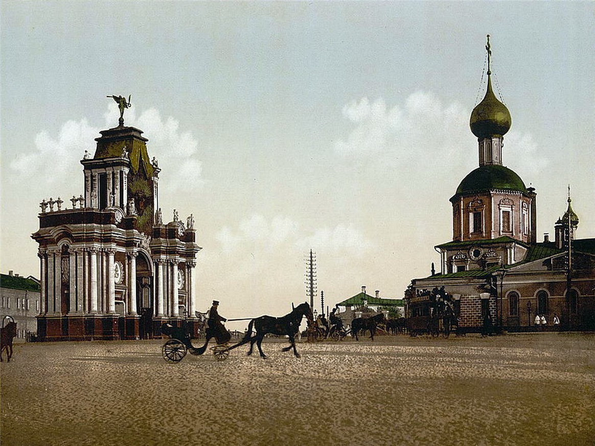 Столица россии в 1900 году. Москва красные ворота 19 век. Церковь трех святителей у красных ворот Москва. Москва 1890. Москва 1890 год.