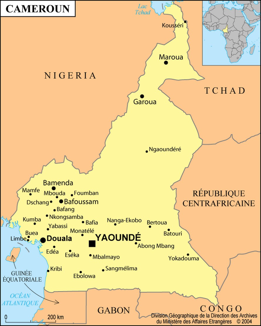 cameroon map