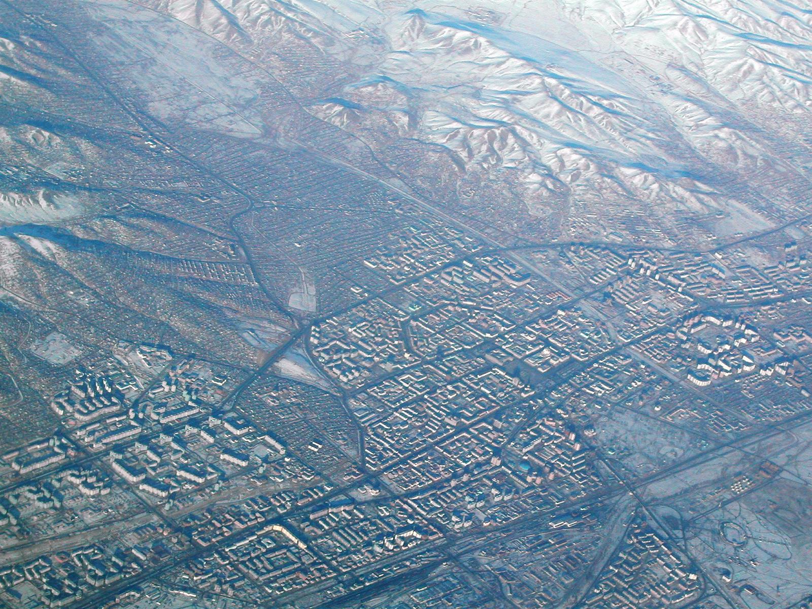 Mongolia-UlanBator-from-sky