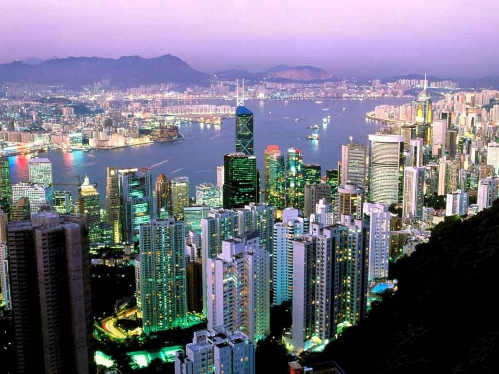 hong-kong skyscrapers 1024 x 768