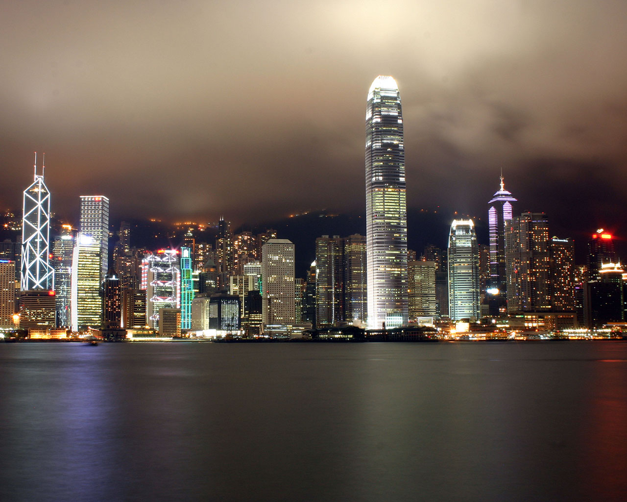 hong kong night 1280x1024