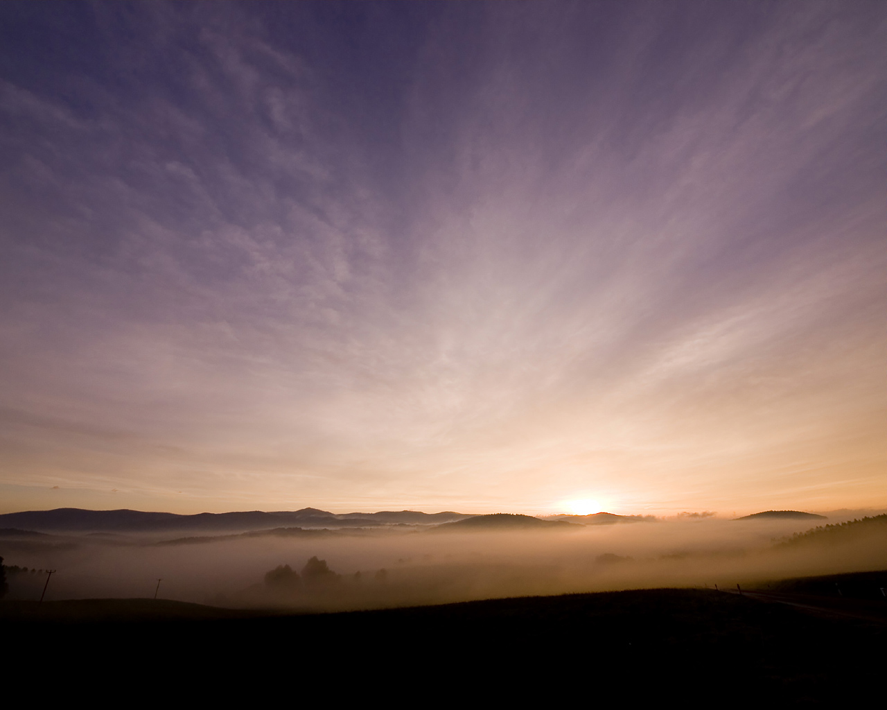 sunrise bavarian wood 1280x1024