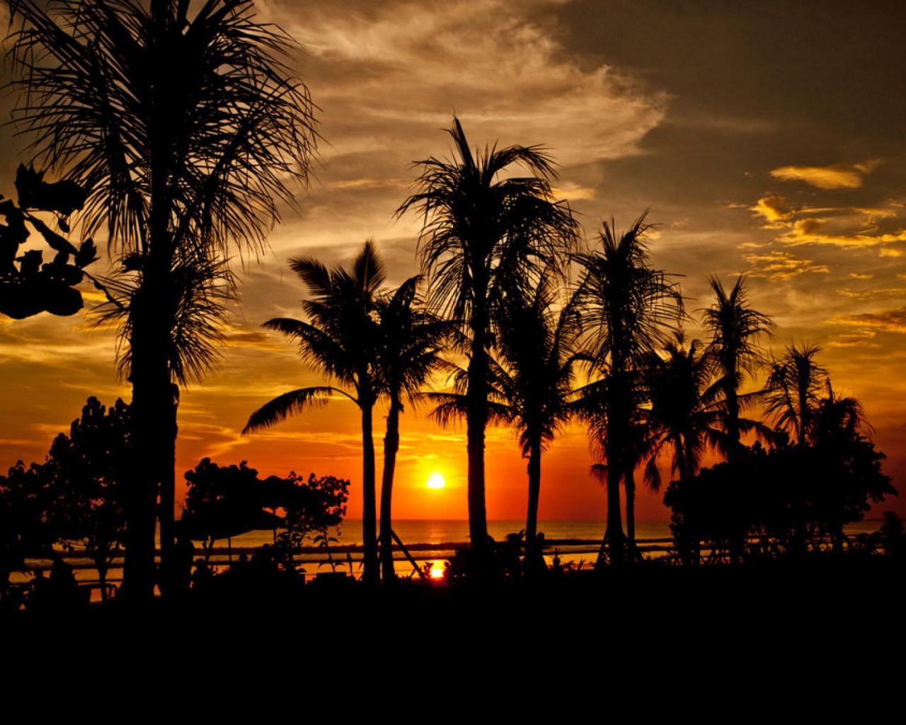 sunset bali 1280 x 1024