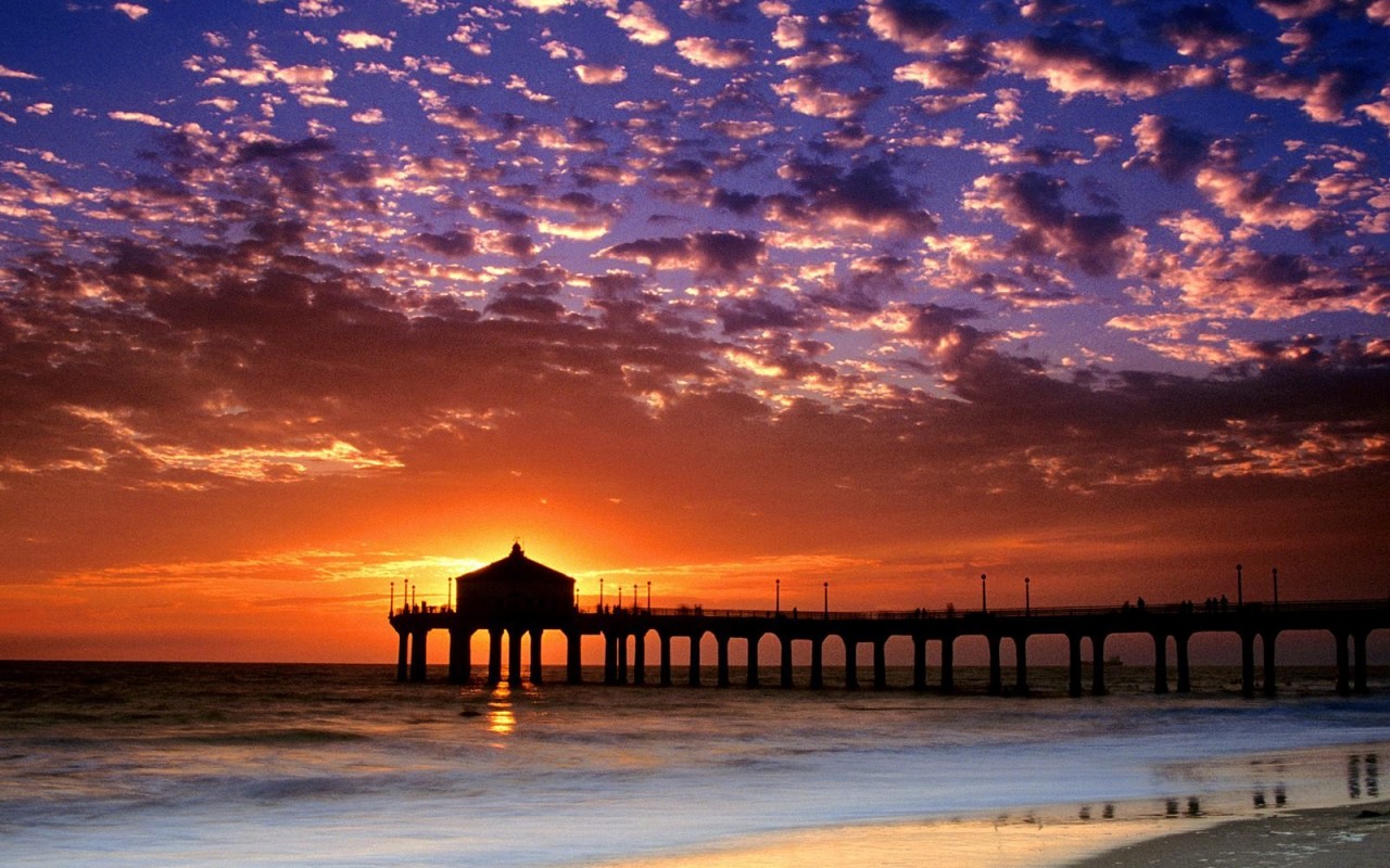 manhattan beach sunset 1280 x 800