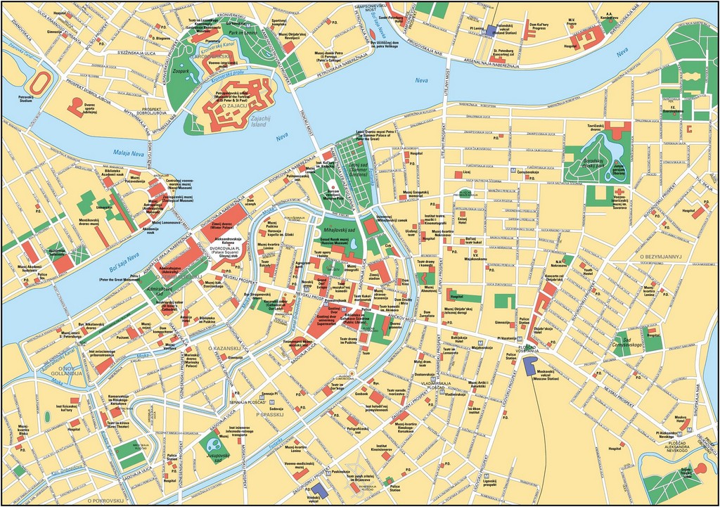 St Petersburg Map