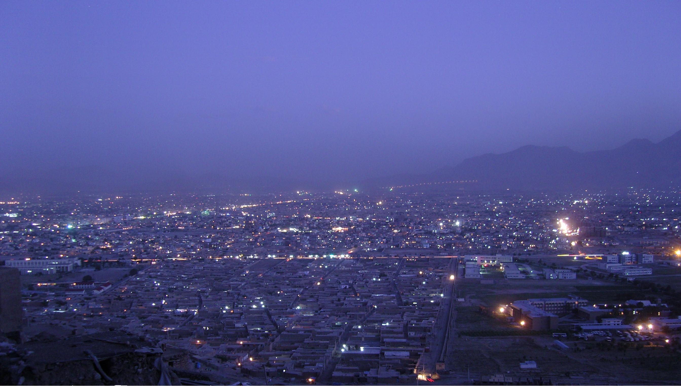 Kabul City during evening