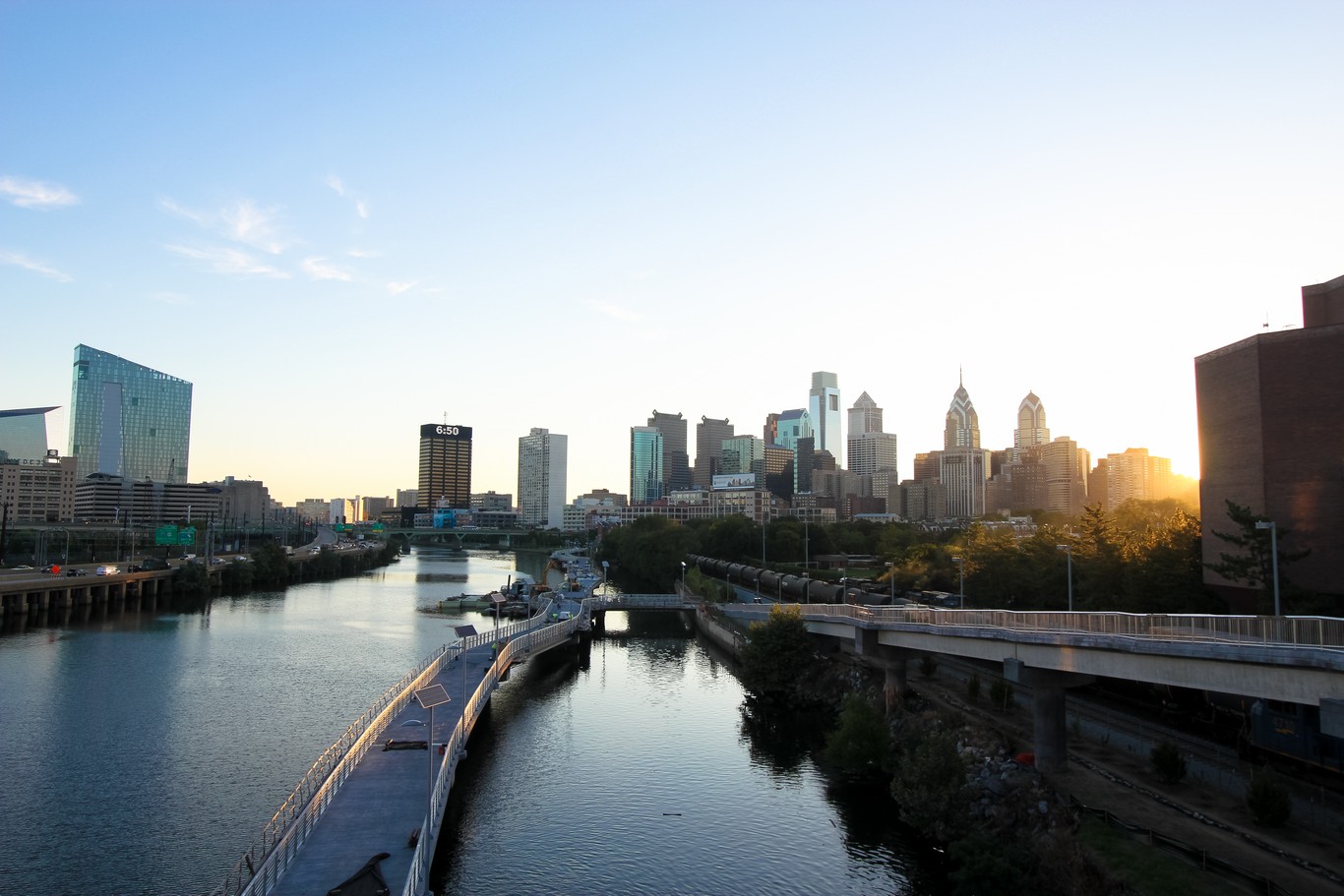 Philadelphia City Sunrise Skyline