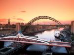 Tyne Bridge and Swing Bridge Newcastle Upon Tyne United Kingdom