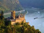 Burg Katz Above St. Goarshausen and the Rhine River Germany