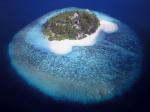 Aerial View of a Tropical Island Maldives