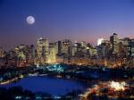 moonrise over manhattan 1024 x 768