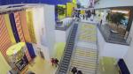 samara walk by stairs near escalator in superstore ikea