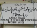 kandahar department of refugees and repatriation